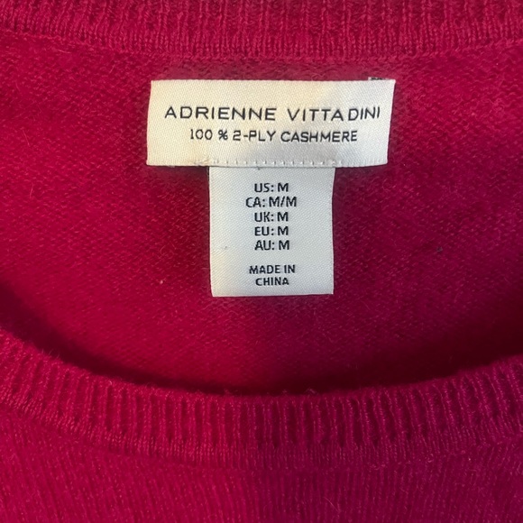 Adrienne Vittadini 2-PLY 100% Cashmere Lightweight Tunic Sweater Size Medium - Picture 2 of 5
